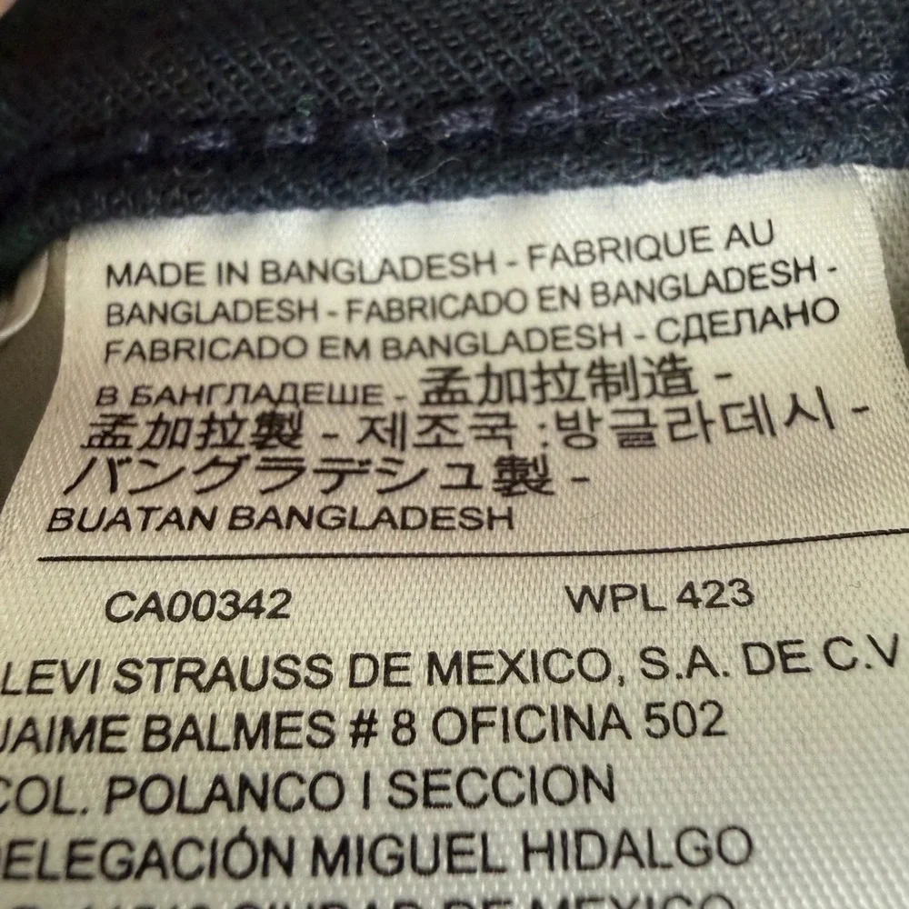 Levi's 511 Slim Fit Pants Mens 32/28 Green Navy Black Watch Plaid Stretch